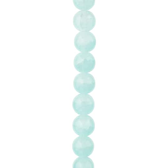 12 Pack: Aqua Glass Round Beads, 10mm by Bead Landing&#x2122;